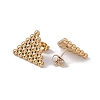 Ion Plating(IP) 304 Stainless Steel Triangle Stud Earrings for Women EJEW-E199-18G-2