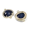 Dyed Natural Lapis Lazuli Faceted Oval Links G-B126-01G-12-2
