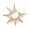 Brass Micro Pave Cubic Zirconia Pendants KK-Q035-07G-1