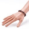 Natural Rhodonite Beaded Stretch Bracelets BJEW-JB06086-02-3
