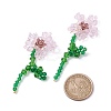 Imitation Austrian Crystal Flower of Life Dangle Stud Earrings X1-EJEW-TA00029-01-4