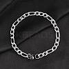 Tarnish Resistant Trendy Women's 304 Stainless Steel Figaro Chain Bracelets STAS-A028-B017P-1
