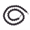 Natural Black Tourmaline Beads Strands G-L554-02-6mm-3
