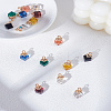 16Pcs 8 Colors Glass Pendants GLAA-LP0001-15-1