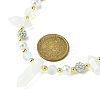 Natural Quartz Crystal Bullet & Synthetic Moonstone Beaded Necklaces NJEW-JN04406-02-3