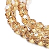 Electroplate Transparent Glass Beads Strands EGLA-A035-T4mm-A17-3