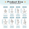 32pcs 8 Style Rack Plating Alloy Pendants FIND-EL0001-04-3