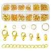 DIY 304 Stainless Steel Open Jump Rings & Alloy Lobster Claw Clasps & Folding Crimp Ends Jewelry Making Findings Kits DIY-FS0008-14-1