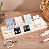 3-Slot Wood Earring Display Card Tray EDIS-WH0021-42-4