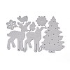 Christmas Tree Elk Carbon Steel Cutting Dies Stencils DIY-M003-10-2