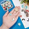 40Pcs 10 Style Rack Plating Alloy Enamel Pendants ENAM-NB0001-85-3