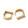 Rack Plating Brass D-Shapes Hoop Earrings EJEW-L224-75G-2