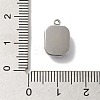 304 Stainless Steel Glass Pendants STAS-L022-062P-03-3