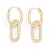 Brass Micro Pave Cubic Zirconia Huggie Hoop Earrings EJEW-G274-09G-02-1