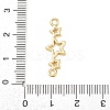 Brass Triple Star Connector Charms KK-Z132-20G-3