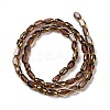 Electroplate Transparent Glass Beads Strands EGLA-Q127-A01-01D-2