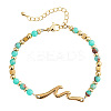 304 Stainless Steel Wave Link Bracelets BP3381-1-1