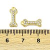 Brass Micro Pave Clear Cubic Zirconia Pendants LS-KK-L238-03G-3