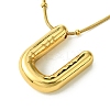 Ion Plating(IP) Initial Letter 304 Stainless Steel Pendant Necklace NJEW-R265-05G-U-1