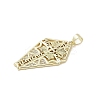 Real 18K Gold Plated Brass Micro Pave Cubic Zirconia Pendants KK-A209-04C-G-2