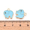 Alloy Enamel Charms PALLOY-T092-31G-04-3
