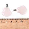 Natural Rose Quartz Pendants G-T138-208C-3