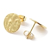 201 Stainless Steel Flat Round Stud Earring Findings STAS-K259-19C-G-2