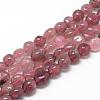 Natural Strawberry Quartz Beads Strands G-R445-8x10-17-1