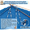 Glass & Acrylic Beaded Knitting Row Counter Chains HJEW-AB00547-4