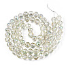 Electroplate Transparent Glass Beads Strands X-EGLA-N002-34C-C09-2