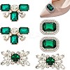 6Pcs 3 Styles Alloy Glass Rhinestone Shoe Decoration FIND-AR0005-06-1