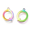 Ion Plating(IP) 304 Stainless Steel Charms STAS-H112-Q-M-2