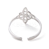 Non-Tarnish 304 Stainless Steel Sailor's Knot Open Cuff Ring LS-RJEW-P037-03P-3