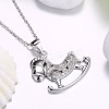 925 Sterling Silver Pendant Necklace NJEW-BB30316-4