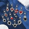 6Pcs Gothic Heart Theme Alloy Enamel Pendant Decoration HJEW-YW00066-01-4