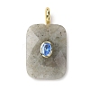 Natural Labradorite Faceted Pendants G-B186-01G-01-1
