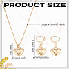 Zinc Alloy Heart Hoop Earrings & Pendant Necklaces Sets for Women SJEW-LP0001-13-2