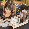 Hollow Bowknot Wooden Display Stands for Cards Holder ODIS-WH0031-03-5