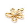 Brass Pave Cubic Zirconia Pendants KK-D371-05G-2