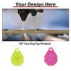 32Pcs 4 Colors Transparent Blank Acrylic Pet Dog ID Tag PALLOY-AB00045-3