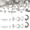 36Pcs 6 Styles Tibetan Style Zinc Alloy Connector Charms FIND-TA0002-96-1