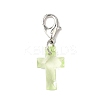 Transparent Acrylic Cross Pendant Decorations HJEW-JM04493-02-3