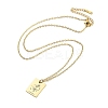 Birthday Flower 304 Stainless Steel Pendant Nacklaces For Women STAS-S124-03G-10-2