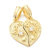 Mother's Day Brass Cubic Zirconia Hanger Pendants X-KK-E790-04G-5