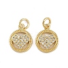 Brass Micro Pave Cubic Zirconia Pendants ZIRC-I367-05G-05-1
