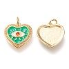Brass Micro Pave Cubic Zirconia Pendants ZIRC-I044-25G-2