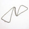 Tarnish Resistant Trendy Unisex 304 Stainless Steel Cable Chain Necklaces NJEW-M047-C-01-2