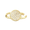Brass Micro Pave Clear Cubic Zirconia Connector Charms KK-A266-09D-G-1