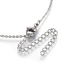 Brass Micro Pave Cubic Zirconia Pendant Necklaces NJEW-O108-08P-3