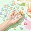 40Pcs 8 Colors UV Plating Transparent Acrylic Beads PACR-CJ0001-46-4